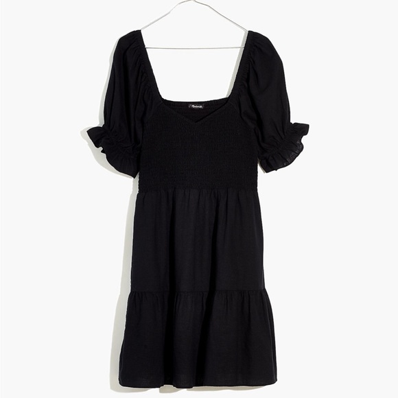 Madewell Linen-Blend Lucie Smocked Mini Dress - Picture 5 of 10